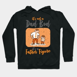 Dad Bod | Dim Gray And Orange Text Funny Dad Hoodie